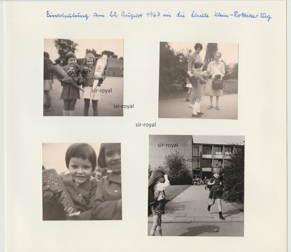 Hamburg 1967 – enrollment school Klein Flottbeker Weg – photo album page 24x21cm
