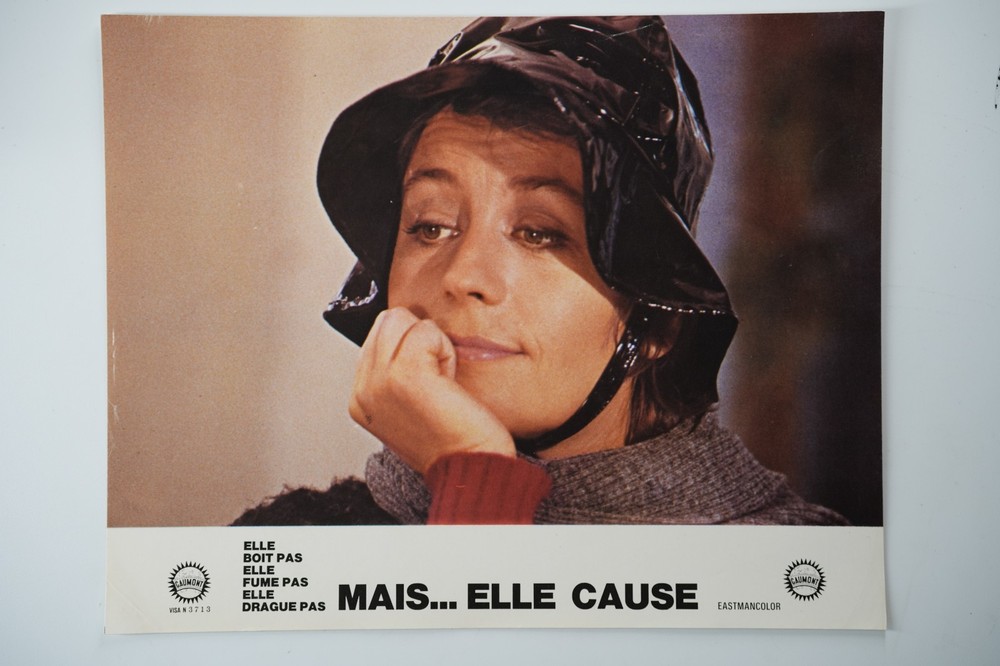 Photo Cinema Lobby Cards Mais Elle Cause 22X28Cm 1970 Girardot