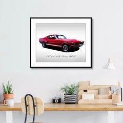 Classic Cars – 1967 Shelby GT500 Candy Apple Red – Print