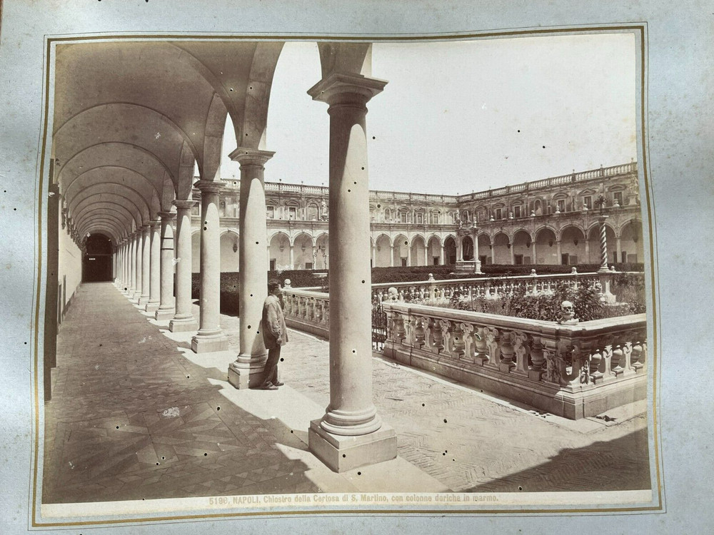 2 Album Photo of Giacomo Brogi Circa 1870 Naples Napoli Italy 25x19cm (3+4)