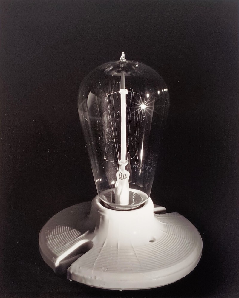 Charles Fendrock «The Edison Lamp» Large Format Unframed Black & White Photo