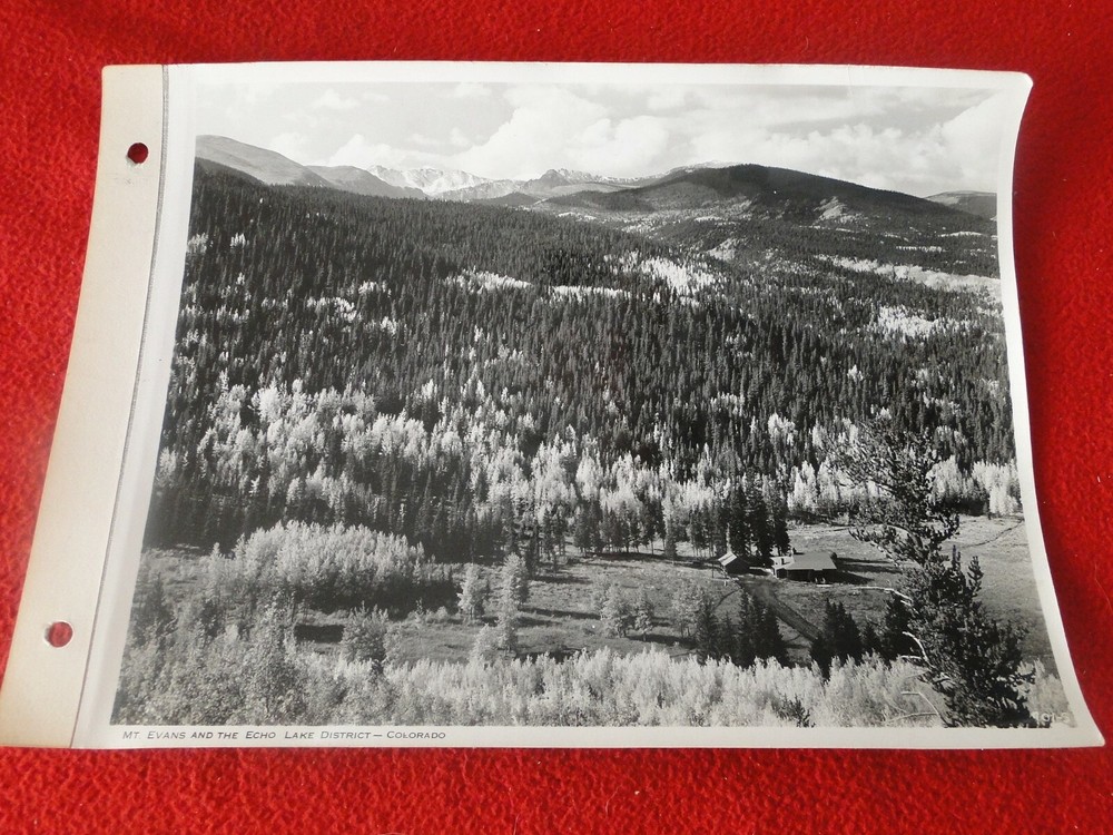 Vintage 1930’s/40’s Colorado Silver Gelatin Photo Mt. Evans Echo Lake
