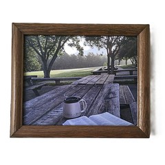 8′ x 10″ Early morning Serenity Scene in a Reclaimed Wood Frame