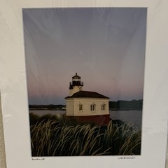 Bandon Oregon Photography Print – Coquille River Lighthouse Signed and Matted