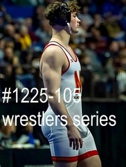 MALE PORTRAIT #1225-105- athletes -wrestlers series -freeShip/usa