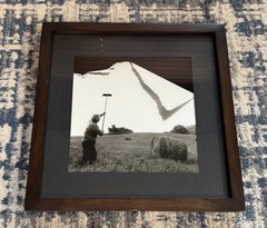 Original Les Klug Signed Framed Photograph 11×11 Inches Wisconsin Farm Vintage