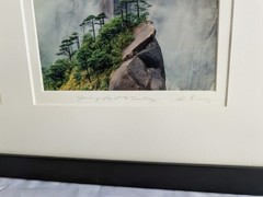 Guo Ji Liang Signed Framed Photograph Diptych Mt Tianzi SanQing 18×26