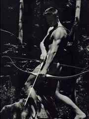 1983 Bruce Weber Nude Male Model Art Archer Archery Box Hunting Photo Gravure