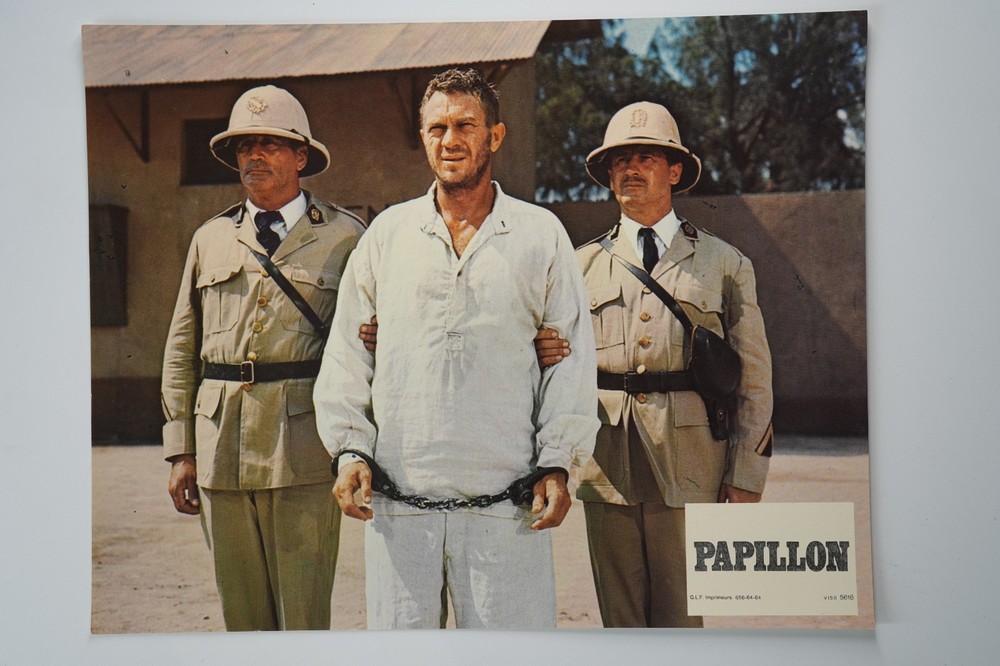 Photo Cinema Lobby Cards Papillon 22X28 Cm 1970 Steve McQueen