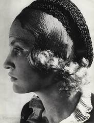 1932 Original Rudolf Kess Vintage Female Fashion Hat Veil Portrait Photo Gravure