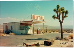 Special Price!!Photograph California Motel Abandoned Places 01 Acrylic Glass 180×100 cm