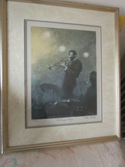 Arthur Shilstone Trumpet Player Serigraph Signed Professionally Framed 411/150^