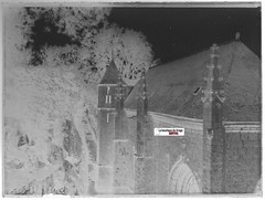 Chapel Sainte-Barbe Faouët, Glass Photo Plate, Black & White Negative 9×12 Cm