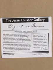Jesse Kalisher Signed Black & White Empire State Building NYC Photograph