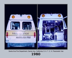 Santa Ana Fire S. A. T. C. H. Medic Van 8×10 Unframed Collage Print VFRPBT_0094
