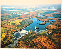 Lake of the Falls, Mercer, Iron County, Wisconsin Overhead Photo. Frame Optional