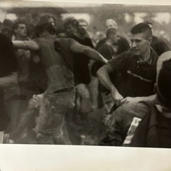 Photograph Silver Gelatin Print Janine Gordon Signed 20×24″ B/W Mosh Pit