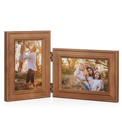 4×6 Double Hinged Picture Frame Folding Photo Frame Vertical and Horizontal i…