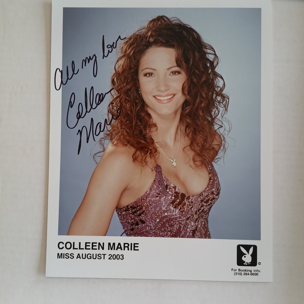 Playmate Colleen Marie Autographed 8×10 Photo Playboy