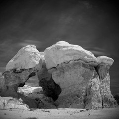 Fine Art Photography, 10×10 print, black & white, three Hoodoo images