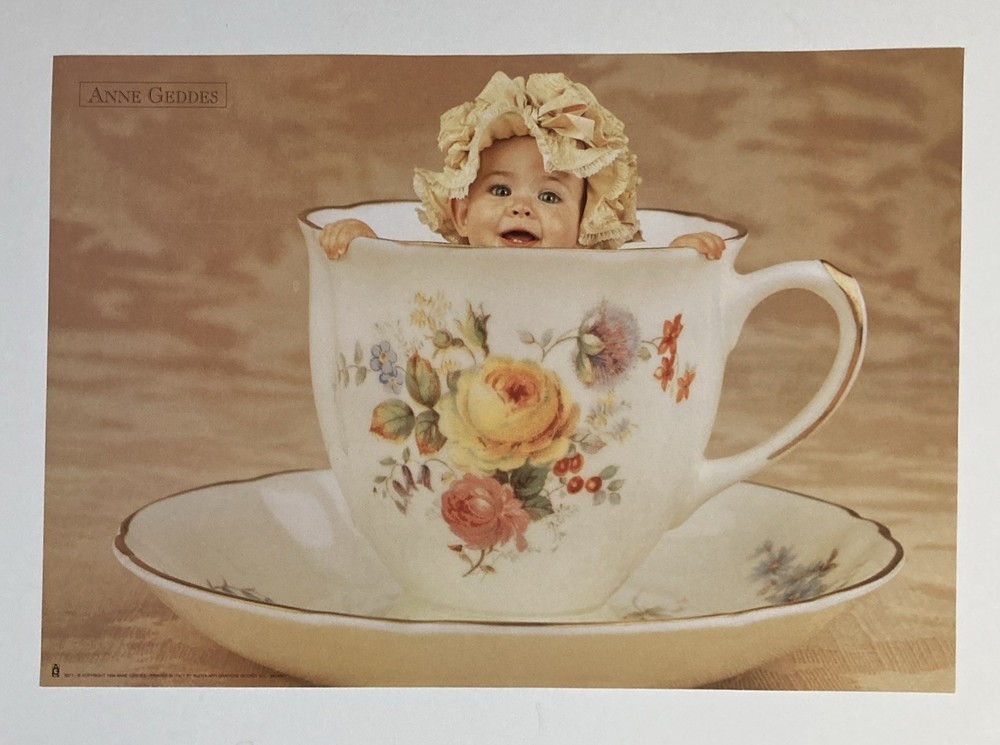 Ann Geddes, Baby In A Tea Cup. Original Poster # 8271
