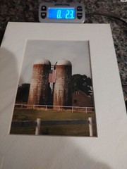 Chase Farm Lincoln RI Day Signed 1994 Historical Photograph Barn and Farm Silos