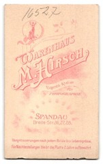 Photograph M. Hirsch, Spandau, Breite Straße 26-28, blissful goods in baptism dress