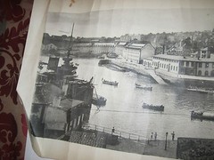 3 OLD FRENCH PHOTOGRAPHS – FRANCE – HEAVY PAPER – 24″ X 9″ – TUB RH-7