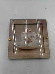 1997 Anne Geddes, BABY IN A TEA CUP 5 x 5 inch Picture Framed