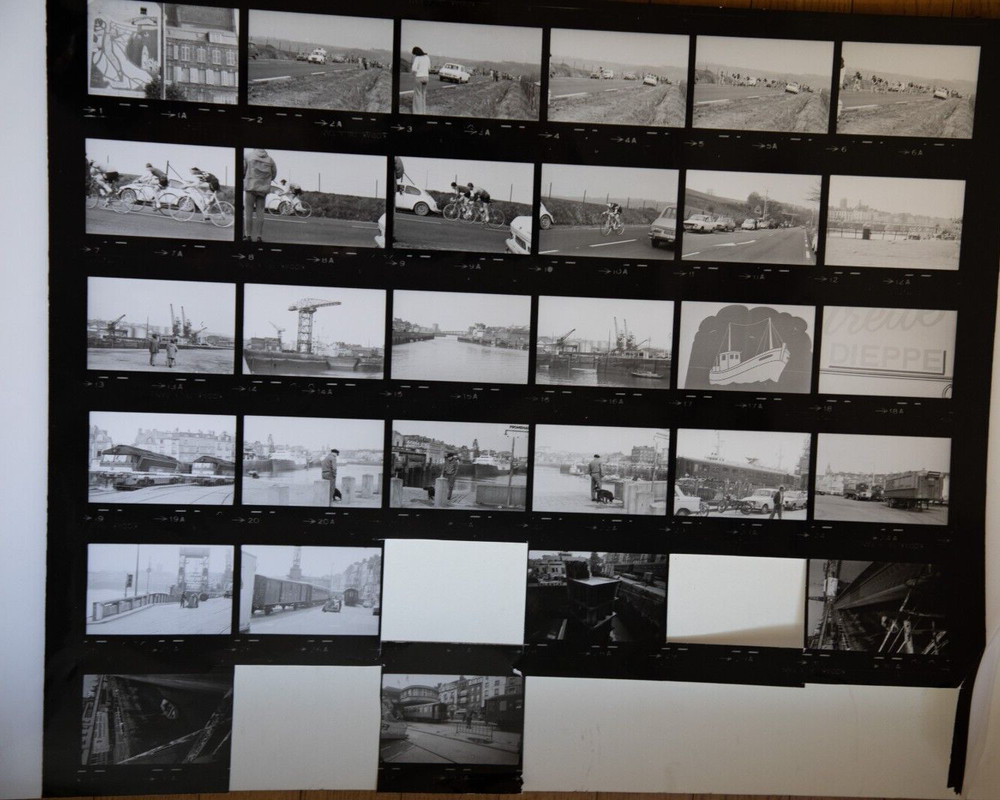 Photo Print Large Contact Sheet 1980 Various Views Normandy 40X50cm