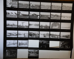 Photo Print Large Contact Sheet 1980 Various Views Normandy 40X50cm
