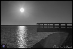 12×18 Photograph Print of Sunset in Black and White over Lake Erie-FREE SHIPPING