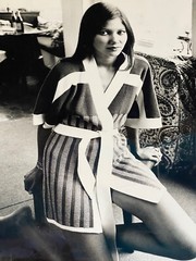 Large Original Silver Print Photo 1970 Vintage Asian Mannequin