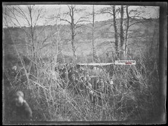 Glass Plate Vintage Photo Negative Black and White 9×12 cm Plane Crash France