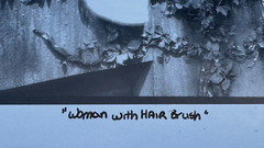 BARBARA COLE HAND SIGNED ORIGINAL 1986 PHOTOGRAPH WOMAN & CHILD WITH HAIRBRUSH