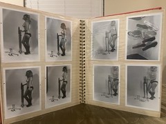 Vintage Motorcycle Parts Shop Advertising Photo Album – Topless Female Model