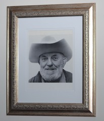 ANSEL ADAMS Doubled Matted & Framed Portrait 14 1/2″ x 17 3/4″