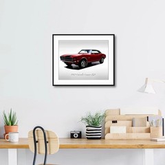 Classic Cars – 1968 Chevrolet Camaro Z28 Matador Red- Print