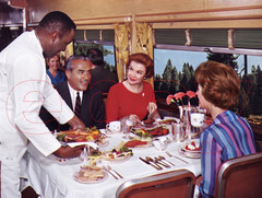 Photo Art Print of the Dining Car on the California Zephyr in 1961