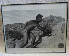 Vintage Gay Interest Real Photo- Framed Nude- Southwest Photography Guild 13/50