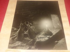 PIERRE JAHAN / CAVE BOUTEILLES CLE BOUGIE ORIGINAL SIGNED ARGENTIC PHOTO Ca 1940