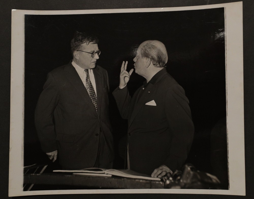 Shostakovich and Eugene Ormandy 8×10 b/w 1962