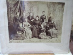 Vintage Photograph,FAMILY of 10 WOMEN! C.1880,Sarony,NY., 10″ x 13 1/4″ on Mat