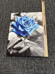 12 in x 16 in Blue Rose Photo Framed 1