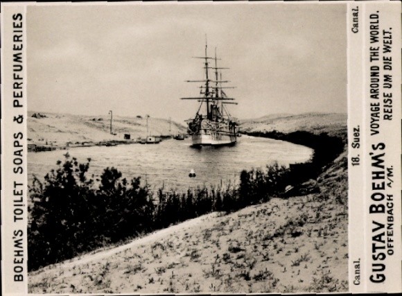 Photo Suez Egypt, Suez Canal, Advertising Boehm’s Toilet Soap – 11088223