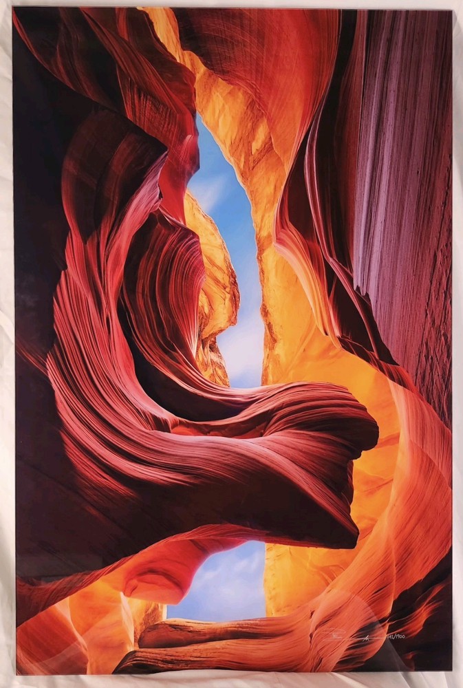 Peter Lik Signed Antelope Canyon Photo 1142/1900 Acrylic Mount w/ COA 39″×28″