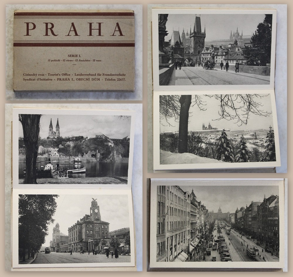 12 postcards postcards Praha Prague series I around 1930 Czech Republic photography