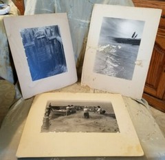 Lot of 3 Original VTG Mounted Black & White Photographs 2 Signed & Dated 1970