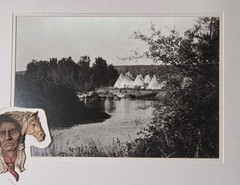 Neil J Rose with Edward S Curtis «Respite» Native American Photograph Sculpture