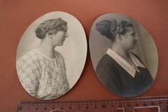 Two Great Old Photos – Portraits of Women with Hairstyles – 1910-20???